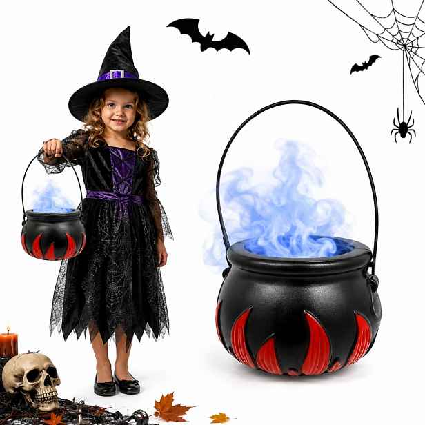 Kotel Čarodějnice Halloween Výrobník Mlhy Led Atomizér Rekvizita