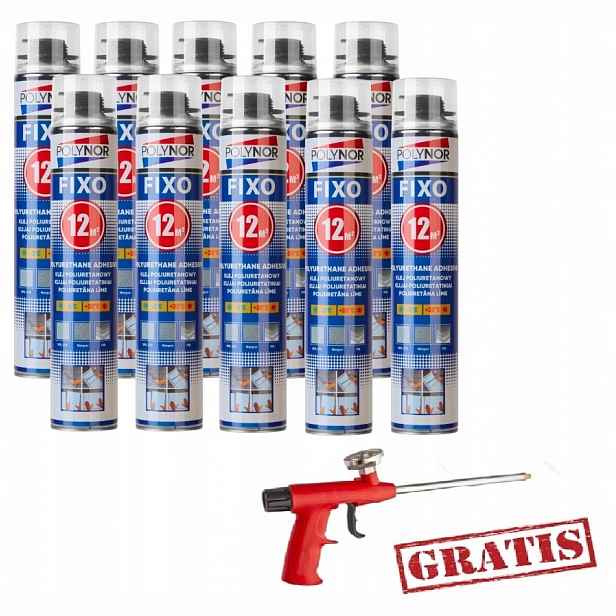 Lepidlo Na Polystyren Polynor Fixo Pianoklej 850gr Pistole 11 dílků