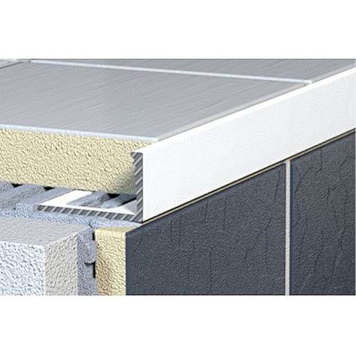 Lišta ukončovací L hliník komaxit bílá délka 250 cm, výška 10 mm, ALKMB10250