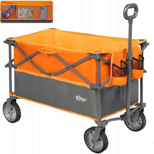 Portal Skládací Zahradní Přepravní Vozík 228 l Max 100 Kg