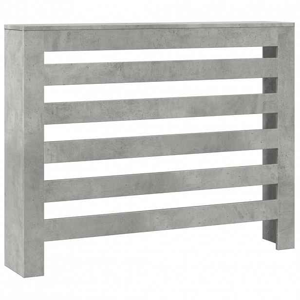vidaXL Kryt radiátoru Betonově šedá 104 x 20 x 82 cm Kompozitní dřevo