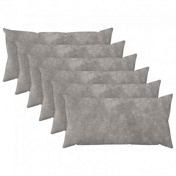 vidaXL Povlak na polštář 6 pcs HEERLEN Světle šedá 40 x 70 cm