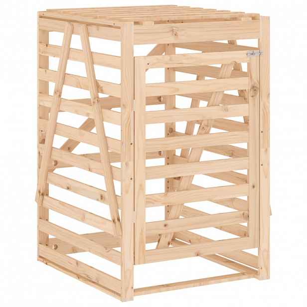 vidaXL Úložný box na popelnici 84 x 90 x 128,5 cm masivní borové dřevo