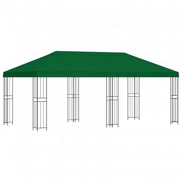 vidaXL Zahradní altán 6 x 3 m Zelená Polyester a ocel 190 gsm