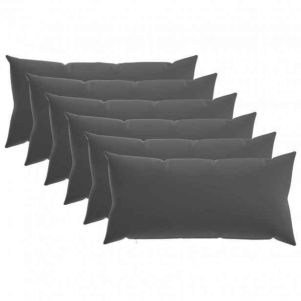 vidaXL Povlak na polštář 6 pcs HEERLEN Antracitová 40 x 70 cm