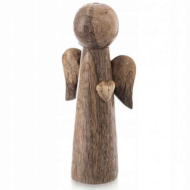 Dřevěná vánoční figurka anděl Mango 21 cm