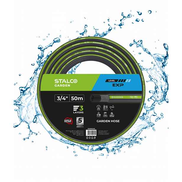 Hadice 3/4" 50 M Exp Stalco Garden Silná, Odolná Vůči Uv