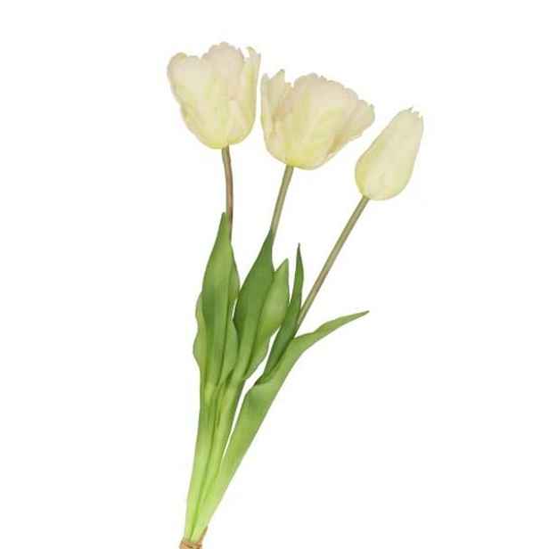 Kytice 3ks bílých realistických tulipánů Tulips - 45 cm daan kromhout