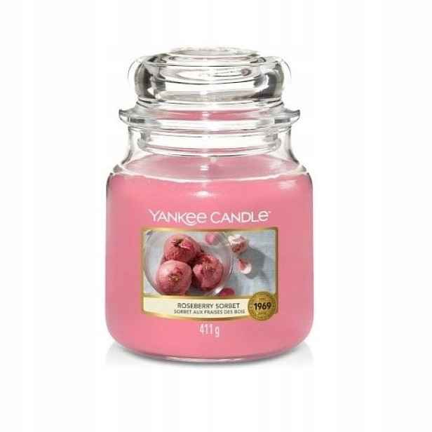 Roseberry Sorbet Yankee Candle – střední vonná svíčka