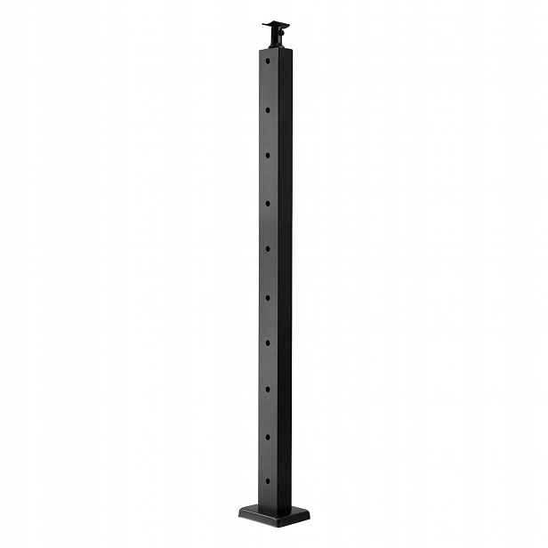 Sloupky lineárního zábradlí 91 cm nerezová ocel, montážní otvory, černé