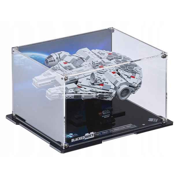 Vitrína s pozadím Blacked Brick pro Lego 75375 Star Wars Sokol Millennium