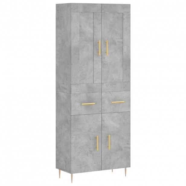 vidaXL Skříň highboard betonově šedá 69,5x34x180 cm kompozitní dřevo
