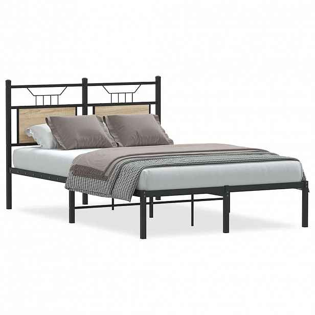 vidaXL Rám postele bez matrace dub sonoma 120x190 cm kompozitní dřevo