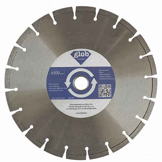 Diamantový kotouč na beton 300 25,4 mm Glob Diam