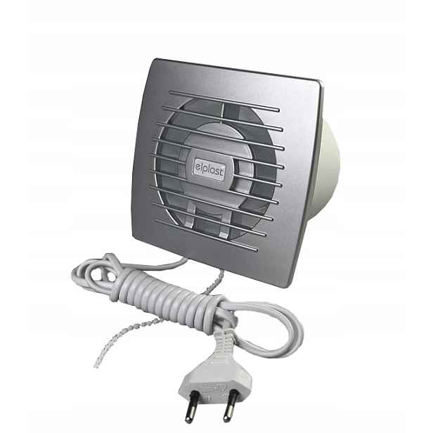 Ventilátor Elplast do koupelny 100 m3/h Eol 100SF stříbrný satén