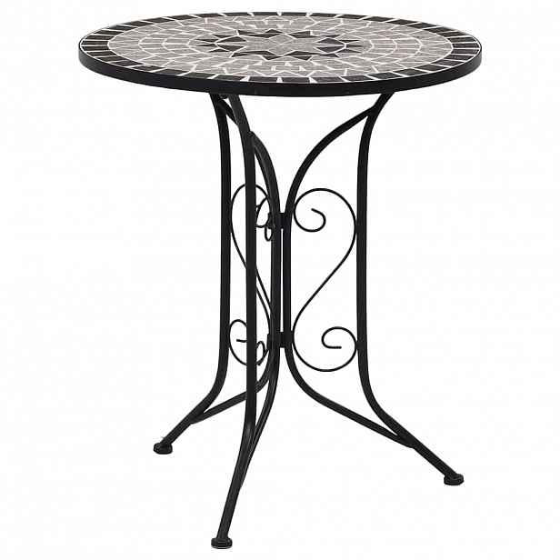 vidaXL Mozaikový bistro stolek šedý 60 cm keramika
