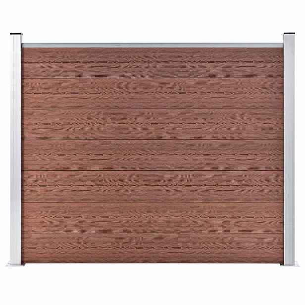 vidaXL Plotový dílec WPC 180 x 146 cm hnědý
