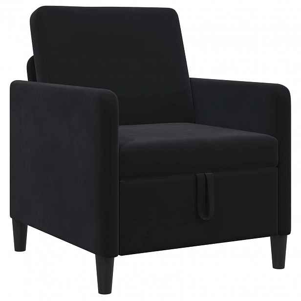 vidaXL Sofa s úložným prostorem Černá 72 x 78 x 87 cm Polyester