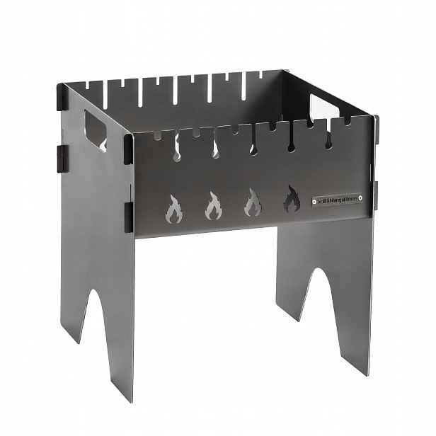 Mangal Grill na 6 špízů, uhlíkový, kovový, 2,5 mm, skládací, praktický