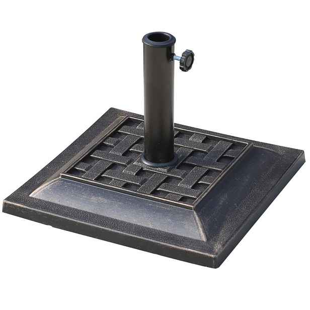 Outsunny STOJAN NA SLUNEČNÍK 9 kg 38/48 mm polyesterová pryskyřice bronzová L44 x Š44 x V33 cm