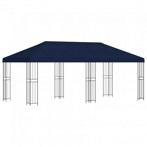 vidaXL Zahradní altán 6 x 3 m Modrá Polyester a ocel 190 gsm