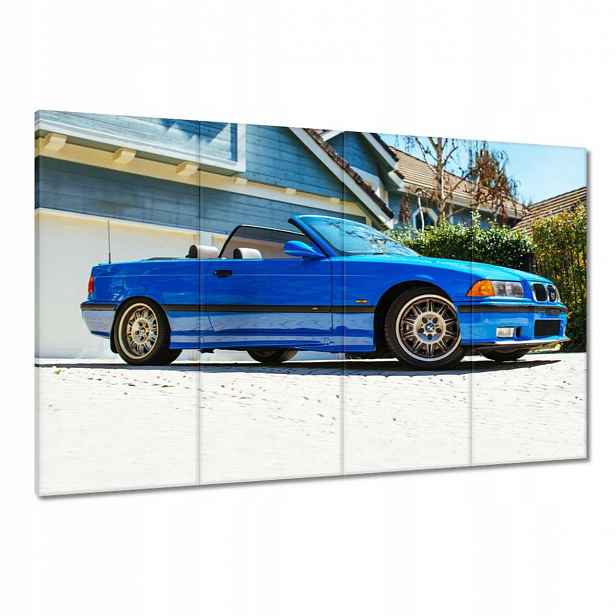 Obrazy 120x80 Modrý kabriolet Bmw 3