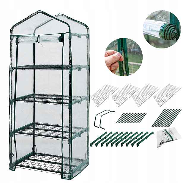 Skleník 69X49X160CM Fólie Pvc, Kovová Konstrukce 15-901 Neo Foliak