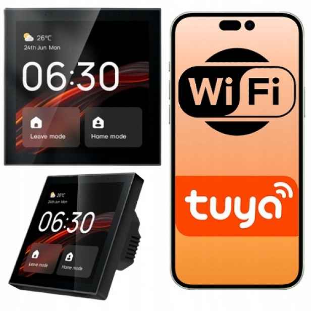 Dotykový panel pro ovládání Smart Home Tuya WiFi ZigBee 4" Alexa Bluetooth