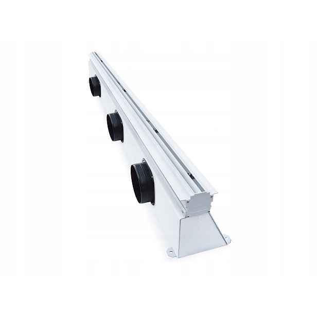 Lineární ventilátor 1-štěrbinový, bílý, nastavitelný pro zabudování 30/1500 mm