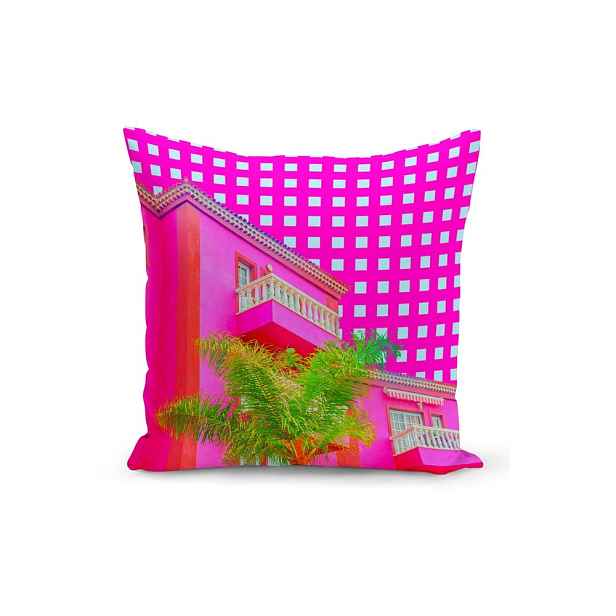 Polštář s výplní Kate Louise Neo Pink, 43 x 43 cm
