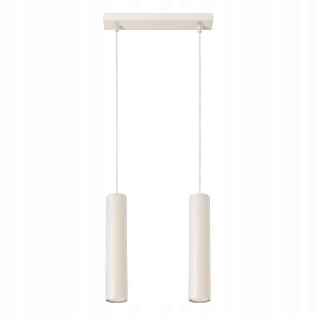 Sollux Závěsná lampa dvojitá béžová tubusová 30 cm do jídelny nad stůl ostrov