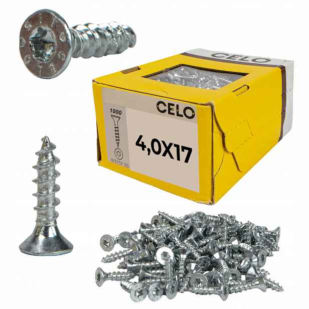 Šrouby do dřeva Celo Velox 4 x 17 mm 1000 kusů