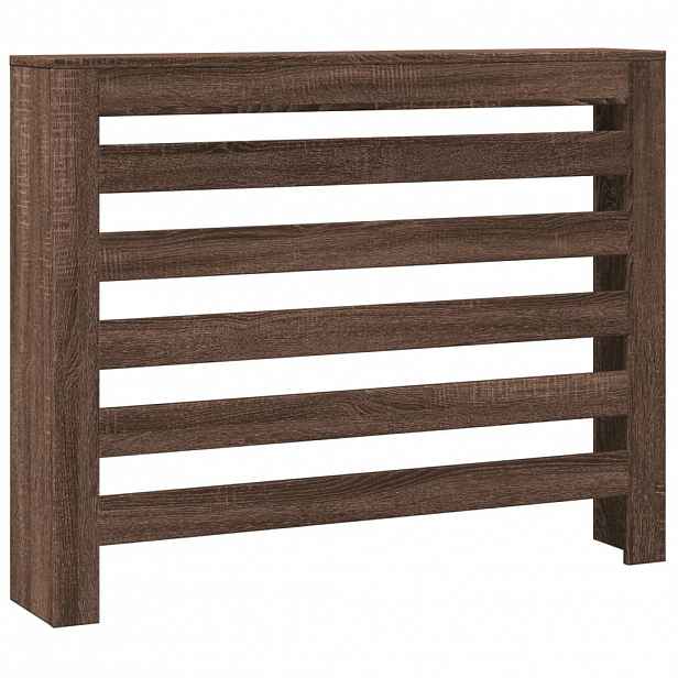 vidaXL Kryt radiátoru Hnědý dub 104 x 20 x 82 cm Kompozitní dřevo