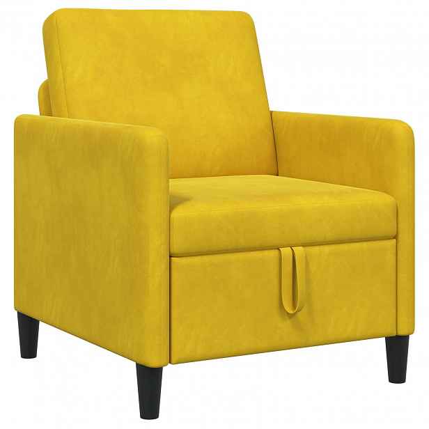 vidaXL Sofa s úložným prostorem Žlutá 72 x 78 x 87 cm Polyester