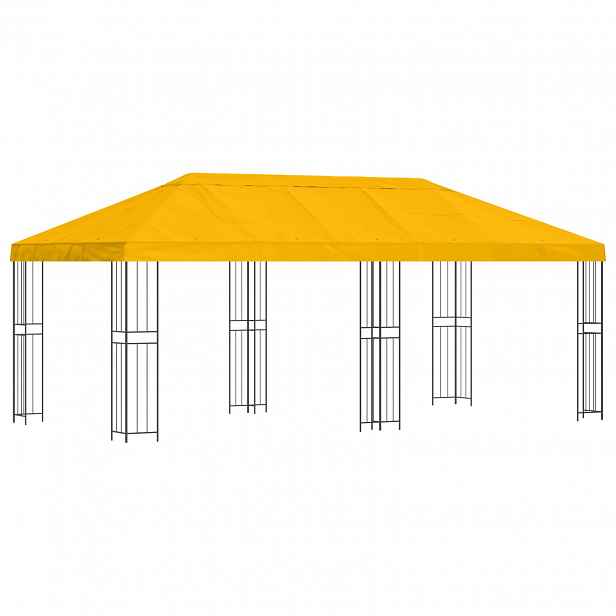vidaXL Zahradní altán 6 x 3 m Žlutá Polyester a ocel 190 gsm