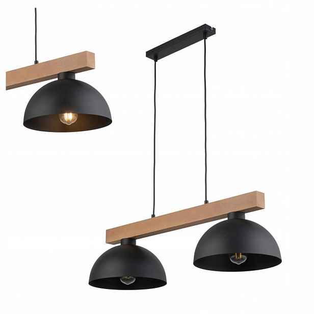 Závěsná lampa Oslo 83 cm Moderní hnědá kovová 2xE27 nad stůl Tk Lighting