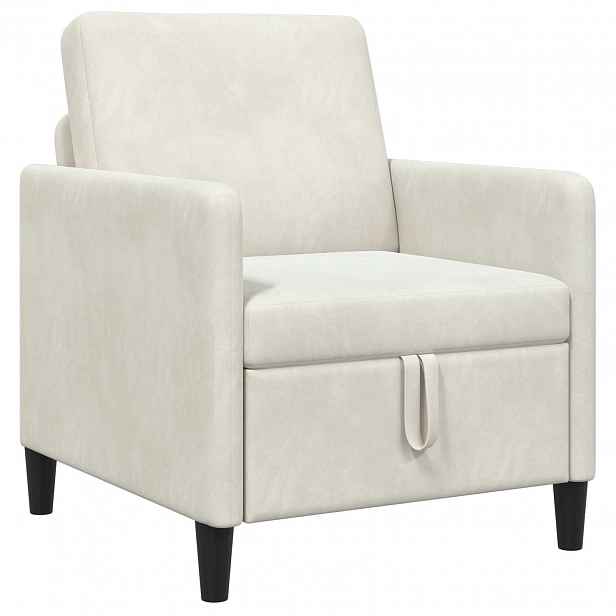 vidaXL Sofa s úložným prostorem Krémová 72 x 78 x 87 cm Polyester