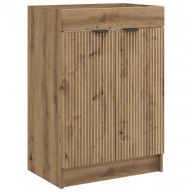vidaXL Koupelnová skříňka pod umyvadlo Dub artisan 56 x 37,5 x 81 cm