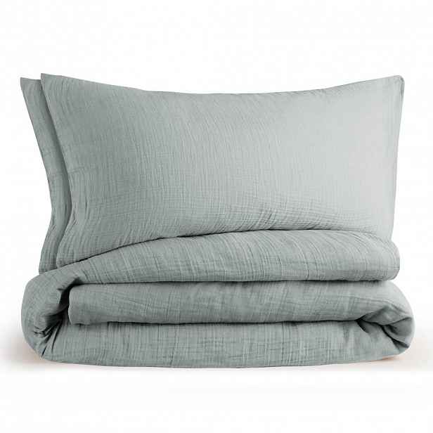 Blumtal POVLEČENÍ mušelín, 100% bavlna, 2x 135/200 cm & 2x 40/80 cm, modrá