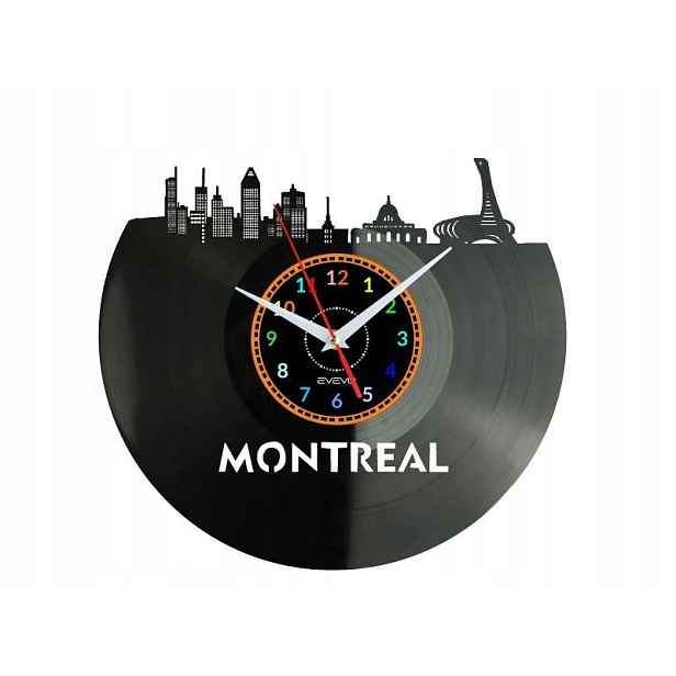 Montreal Dárek Originální dekorace do domu Hodiny z vinylové desky