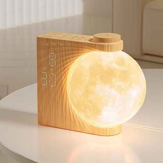 Světelný Budík S Simulací Východu Slunce – Noční Lampa „měsíc“