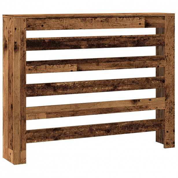 vidaXL Kryt radiátoru Staré dřevo 104 x 20 x 82 cm Kompozitní dřevo