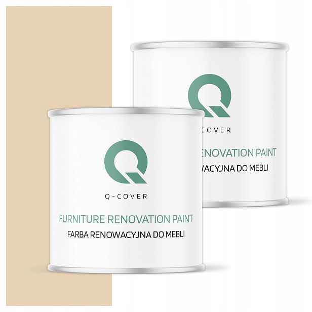 Barva pro renovaci nábytku z Mdf dřeva Ozdobná krémová béžová 1015 Lesk 2,5L