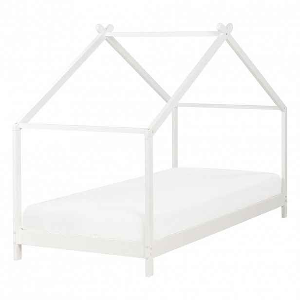 Beliani DĚTSKÁ POSTEL DOMEČEK Bílá 90-200 cm Orlu