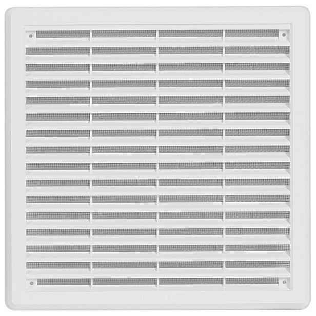 Mřížka větrací se sítí a krytkou HACO VM K 250×250 mm bílá