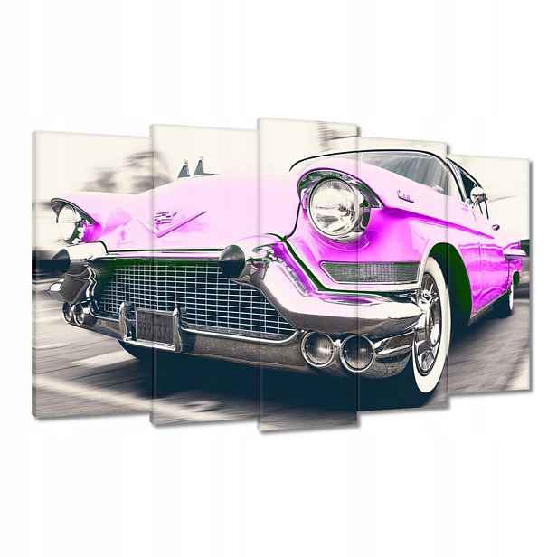 Obrazy 100x60 Růžový Cadillac