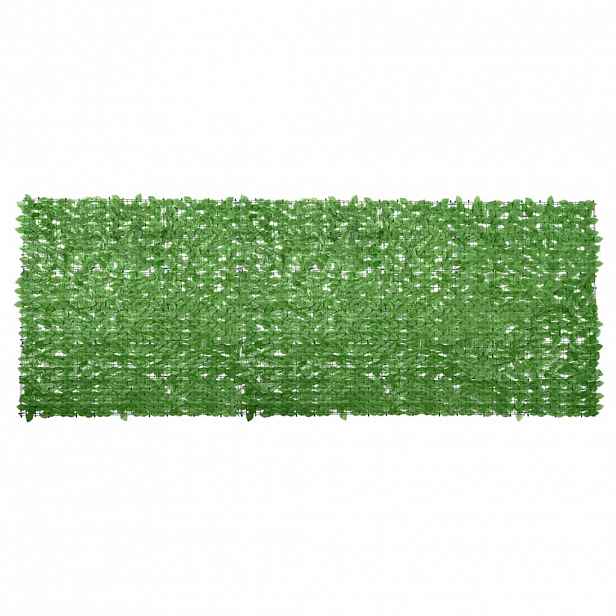 vidaXL Balkónová zástěna se zelenými listy 400 x 150 cm