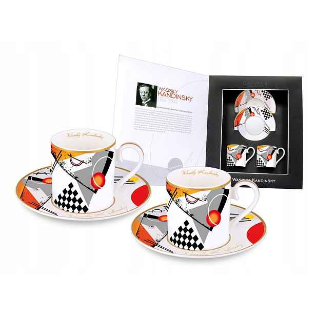 Carmani 2 Espresso Šálky Mocca Kandinsky