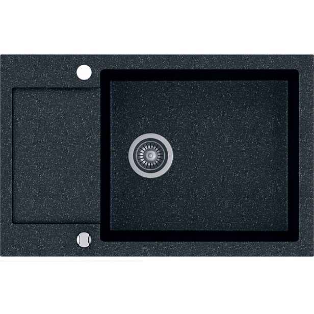 Dřez Kernau Kgs H 6078 1B1D Black Metallic černý metalik