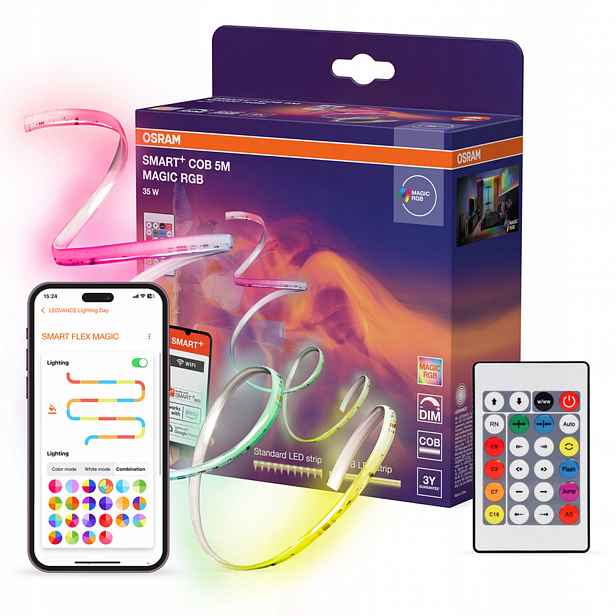 Led pásek 5m 35W Rgb stmívatelný s dálkovým ovládáním WiFi Smart+ Magic Osram
